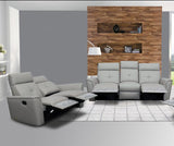 Esf Furniture - 8501 2 Piece Recliner Sofa Set In Light Grey - 8501Lightgrey-Sl