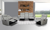 8501 3 Piece Recliner Living Room Set In Light Grey - 8501Lightgrey - Slc | ESF | Home Elegance USA
