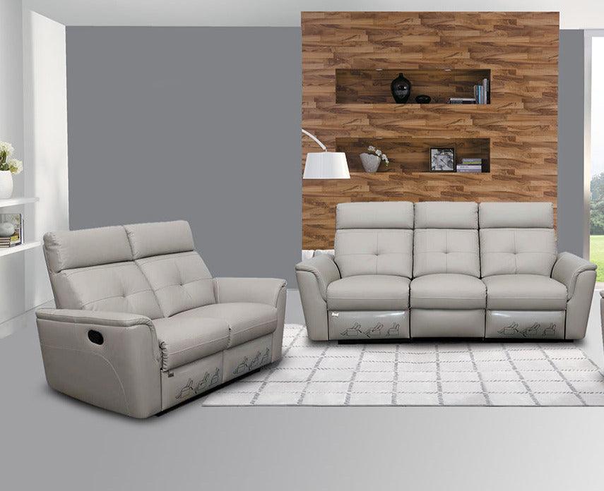 8501 2 Piece Recliner Sofa Set In Light Grey - 8501Lightgrey - Sl | ESF | Home Elegance USA