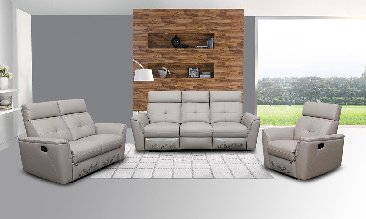 8501 3 Piece Recliner Living Room Set In Light Grey - 8501Lightgrey - Slc | ESF | Home Elegance USA