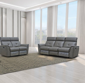 8501 2 Piece Recliner Sofa Set In Dark Grey - 8501Darkgrey-Sl | ESF