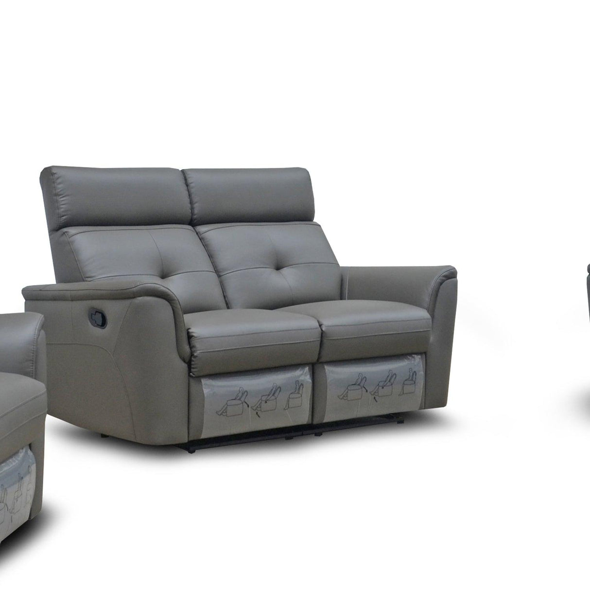 8501 2 Piece Recliner Sofa Set In Dark Grey - 8501Darkgrey - Sl | ESF | Home Elegance USA