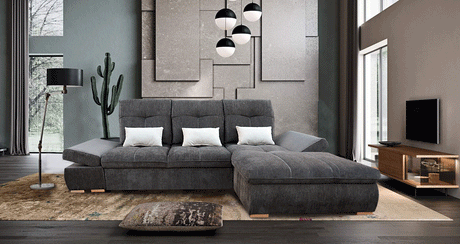 Esf Furniture - Estero Sectional Right With Bed And Storage - Estero