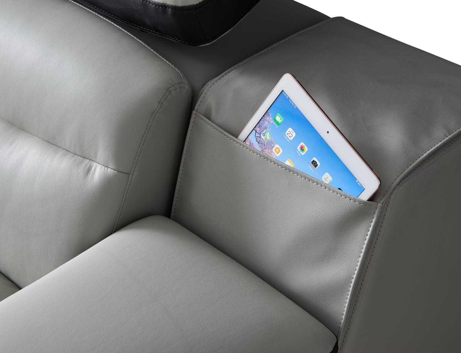 908 Sectional Right In Light Grey - 908Sectionalright | ESF | Home Elegance USA