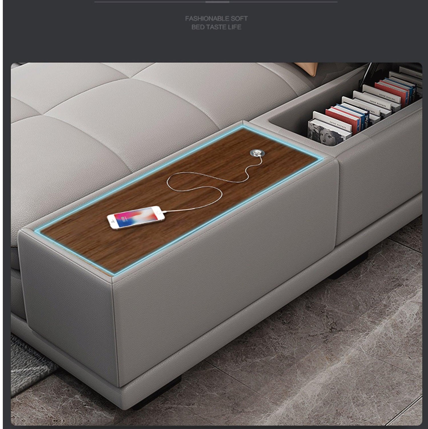 908 Sectional Right In Light Grey - 908Sectionalright | ESF | Home Elegance USA