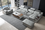 Esf Furniture - 908 Ottoman In Light Grey - 908Ottoman