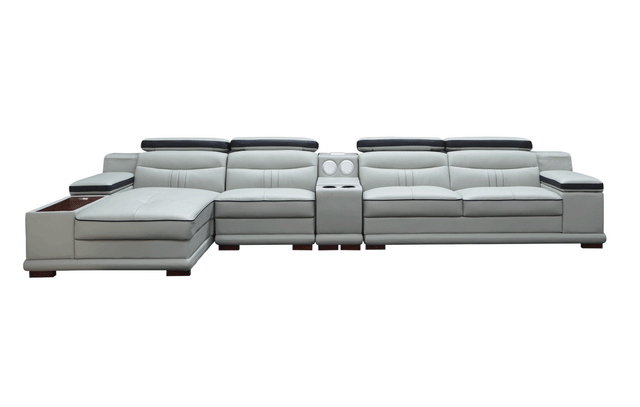 Esf Furniture - 908 Sectional Left In Light Grey - 908Sectional