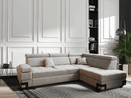 Esf Furniture - Garda Sectional Right W/ Bed And Storage - Gardasectional