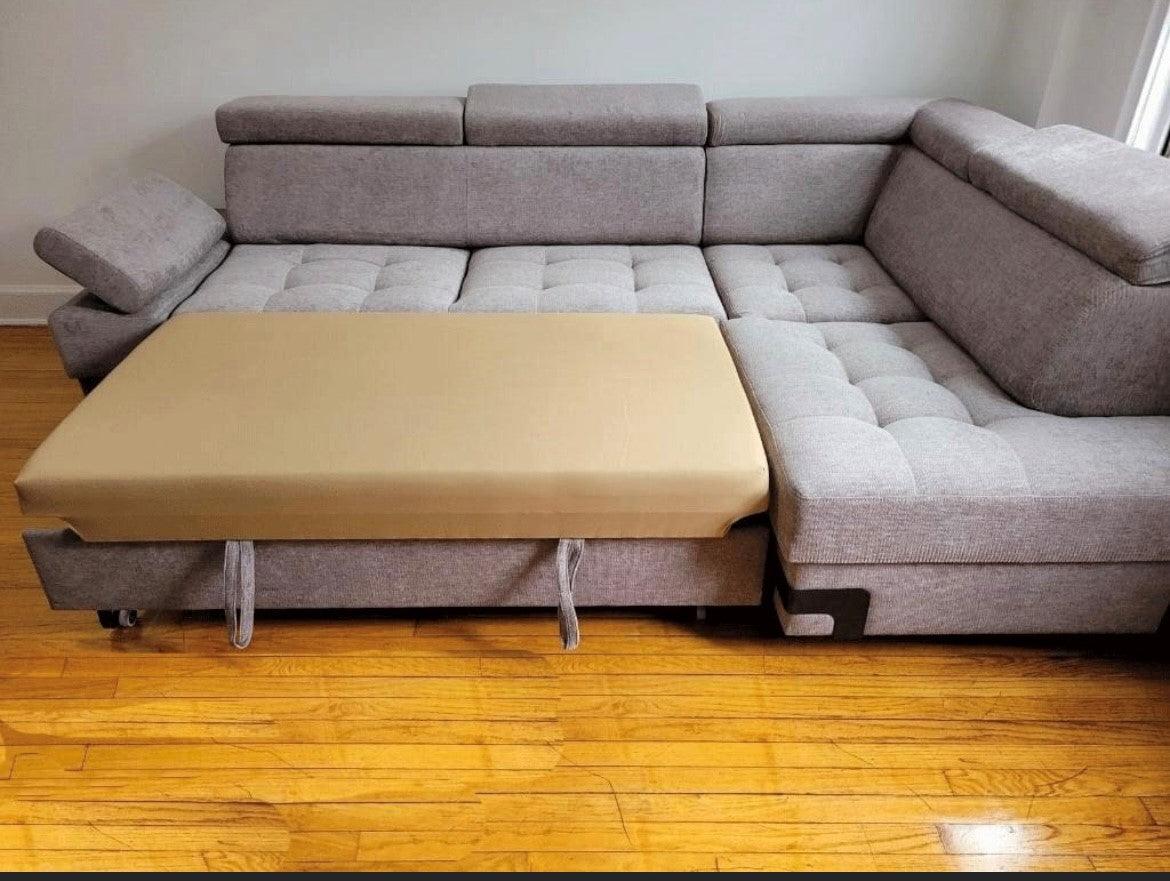 Esf Furniture - Garda Sectional Left W/ Bed And Storage - Gardasectionalleft