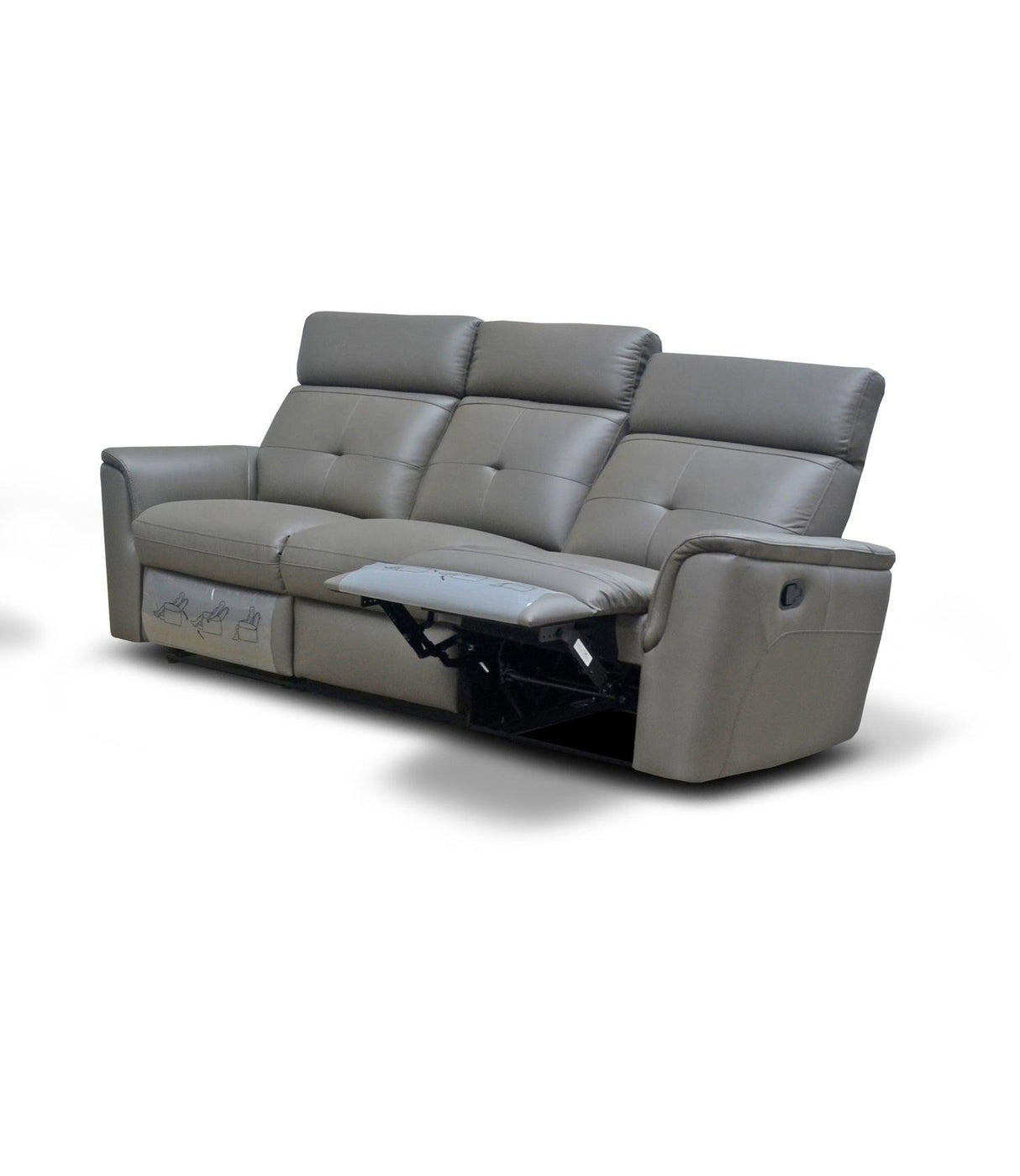 8501 3 Sofa W - 2 Recliners In Dark Grey - 85013Darkgrey | ESF | Home Elegance USA