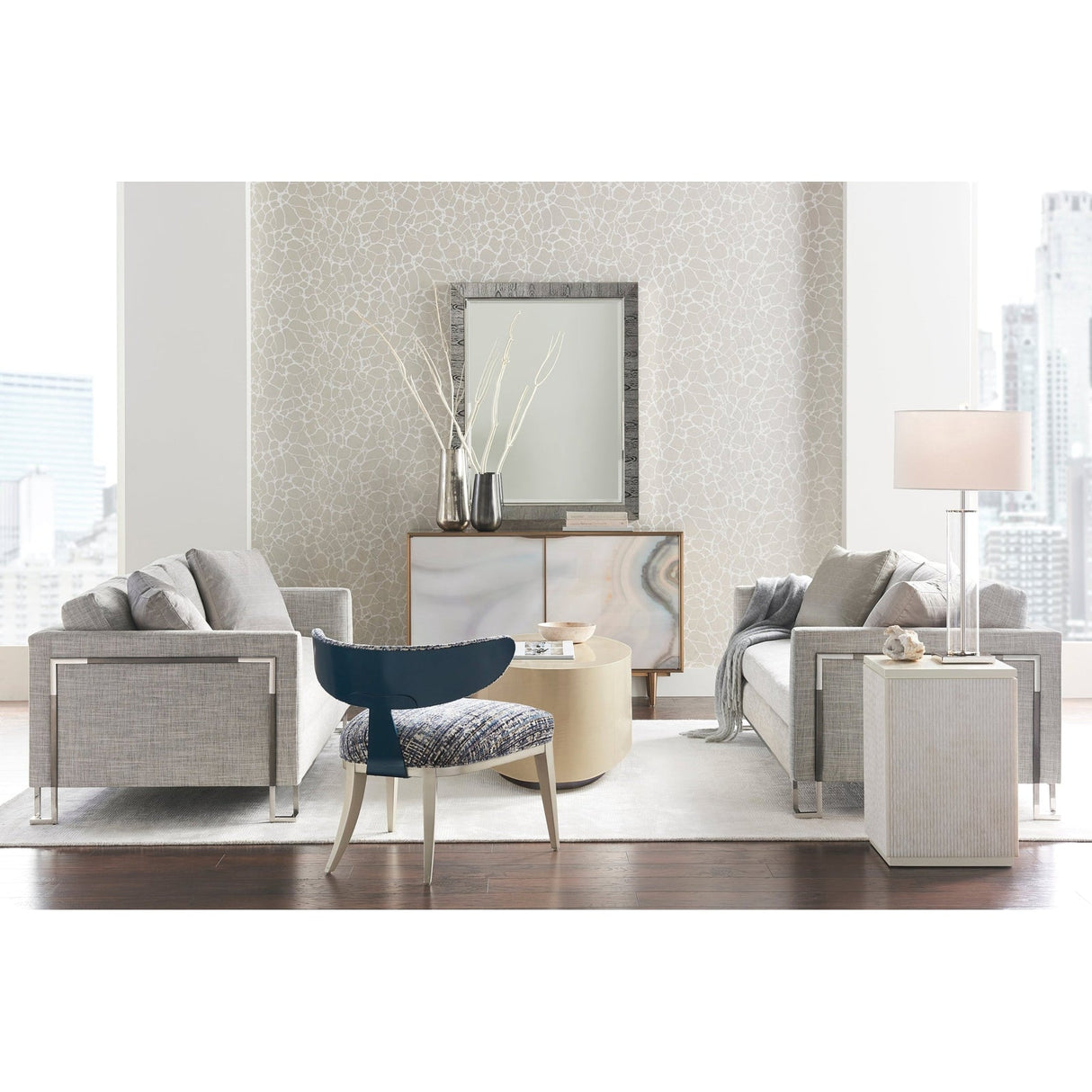 Caracole Upholstery Half Moon Chair - Home Elegance USA