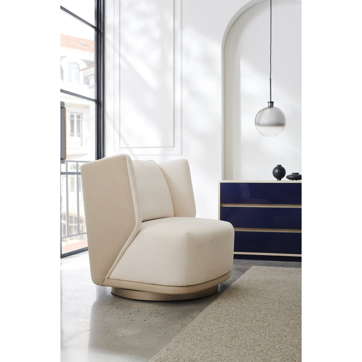 Caracole Modern La Moda Seville Swivel Chair - Home Elegance USA