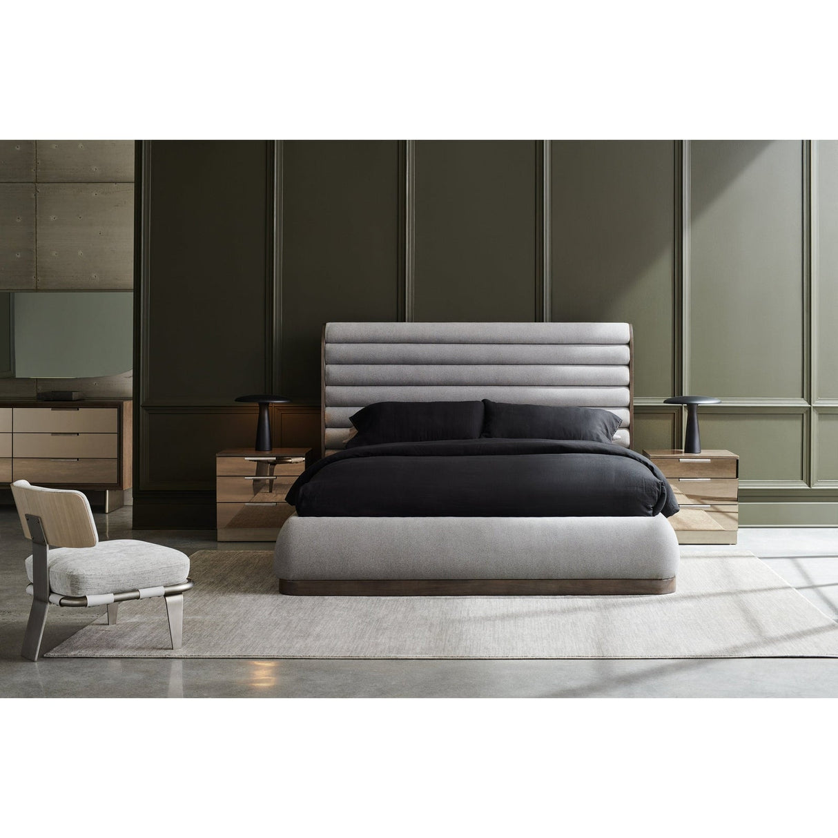 Caracole Modern La Moda Uph Panel Bed - Home Elegance USA