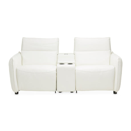 Michael Amini Mia Bella Verona Sectional Loveseat W/Storage Console 3Pc - Home Elegance USA