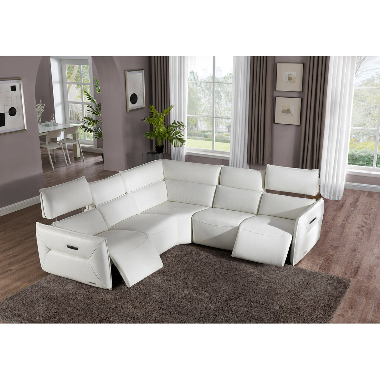 Michael Amini Mia Bella Verona 5 Pc Sectional Set - Home Elegance USA