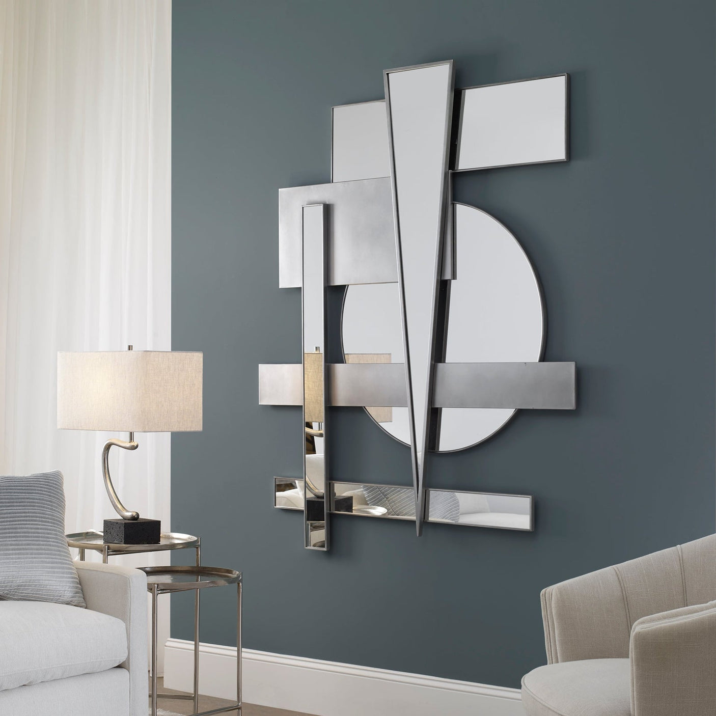 Uttermost Wedge Mirrored Modern Wall Decor - Home Elegance USA