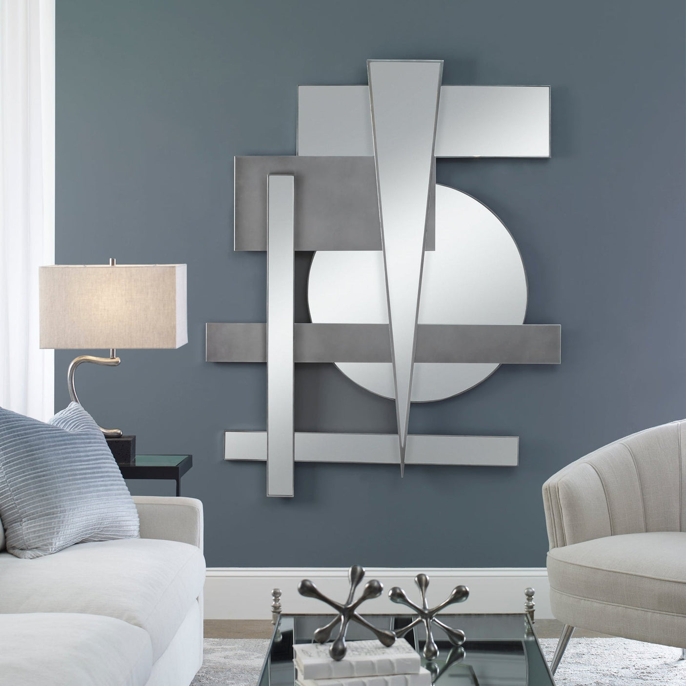 Uttermost Wedge Mirrored Modern Wall Decor - Home Elegance USA