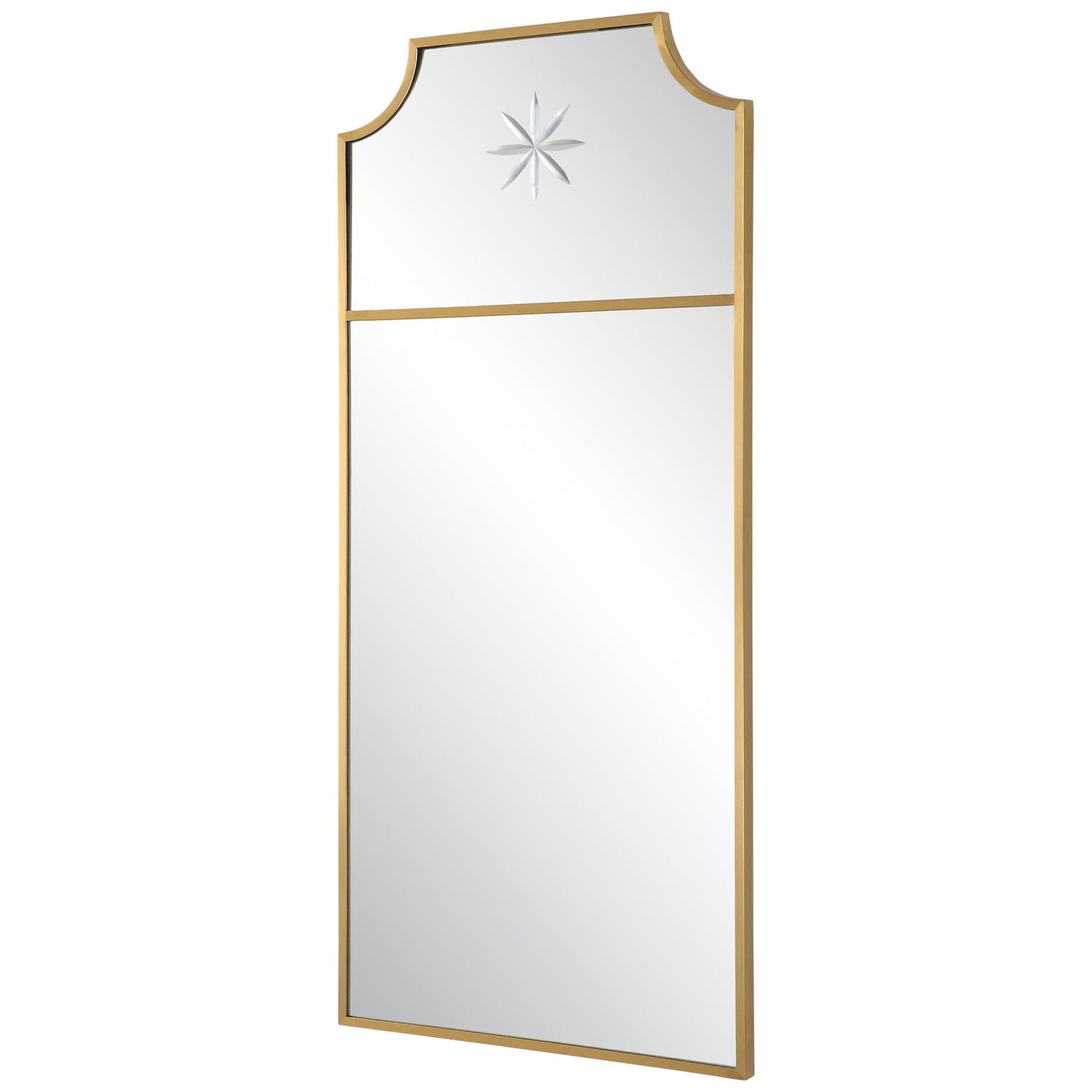 Caddington Tall Brass Mirror | Uttermost | Home Elegance USA