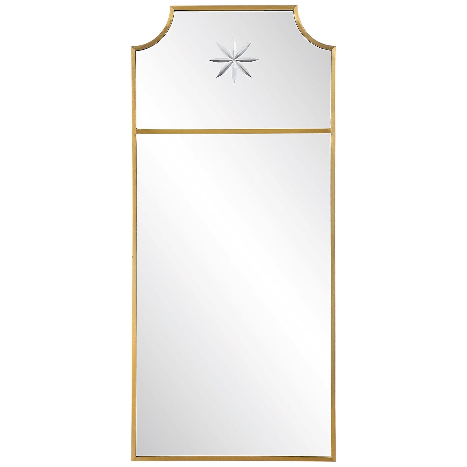 Caddington Tall Brass Mirror | Uttermost | Home Elegance USA