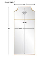 Caddington Tall Brass Mirror | Uttermost | Home Elegance USA