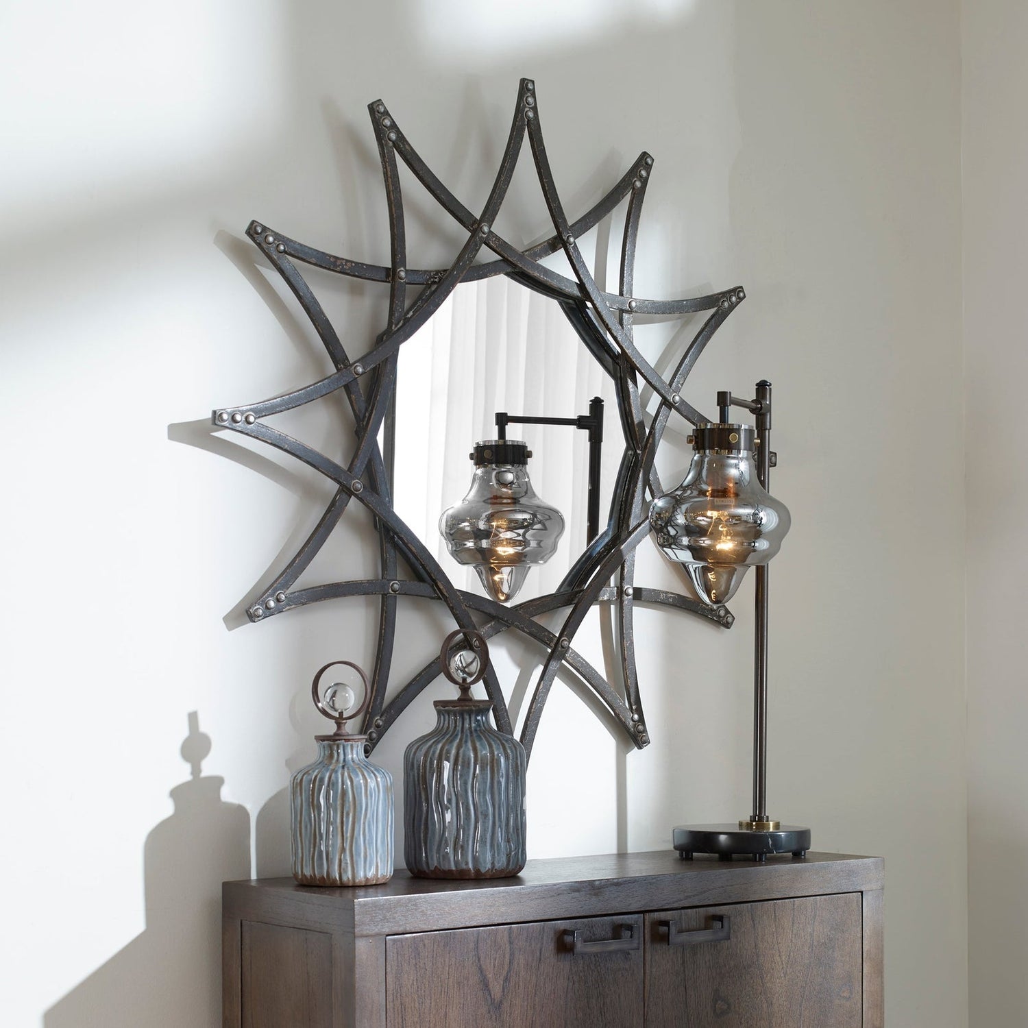 Uttermost Solaris Iron Star Mirror - Home Elegance USA