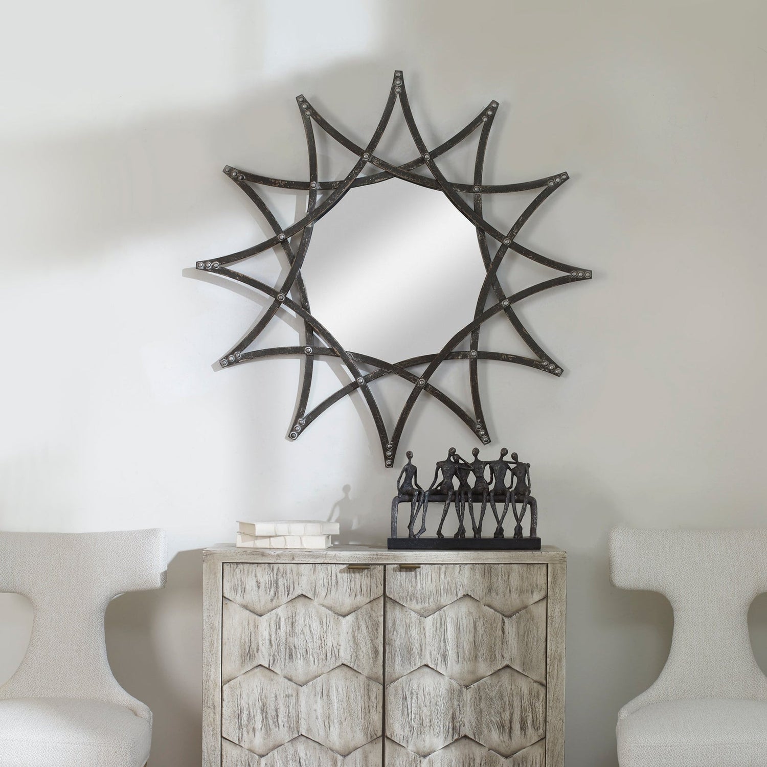 Uttermost Solaris Iron Star Mirror - Home Elegance USA