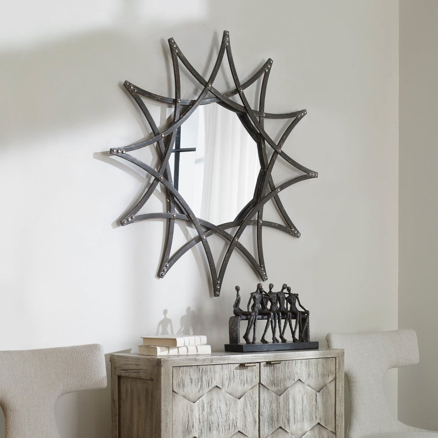 Uttermost Solaris Iron Star Mirror - Home Elegance USA