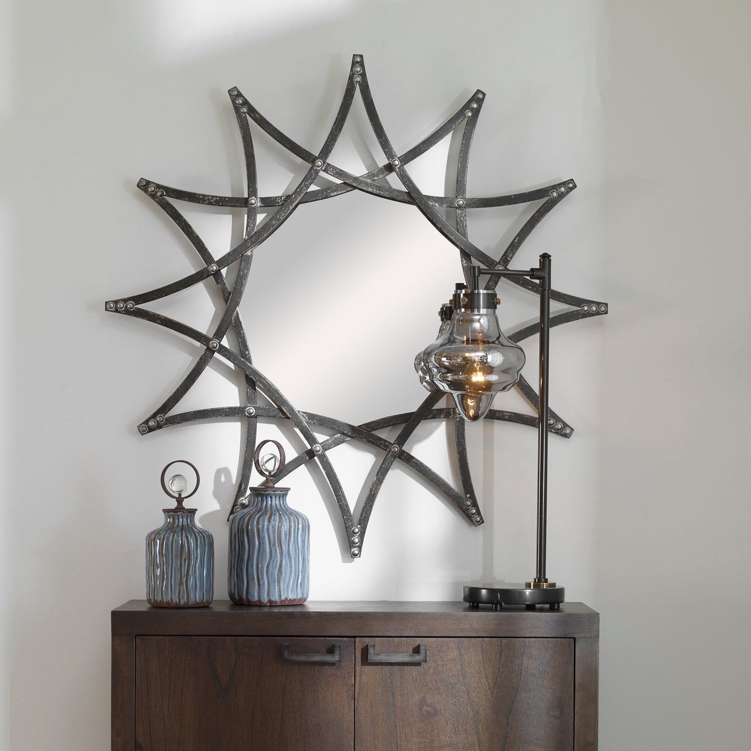 Uttermost Solaris Iron Star Mirror - Home Elegance USA