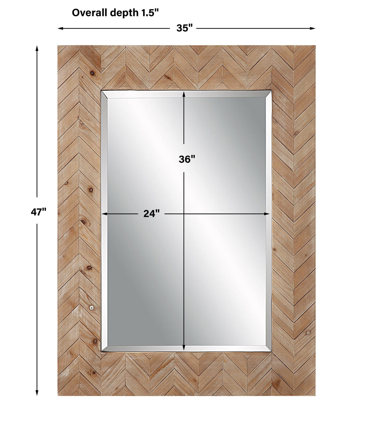 Demetria Wooden Mirror, Small | Uttermost | Home Elegance USA