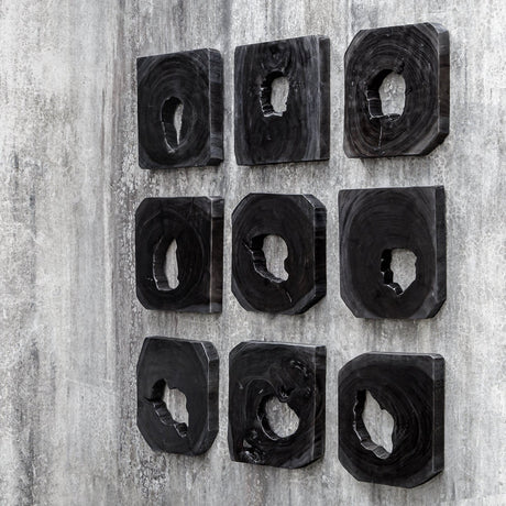 Bahati Wood Wall Art - Set Of 9 | Uttermost | Home Elegance USA