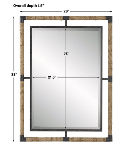 Uttermost Melville Iron & Rope Mirror - Home Elegance USA