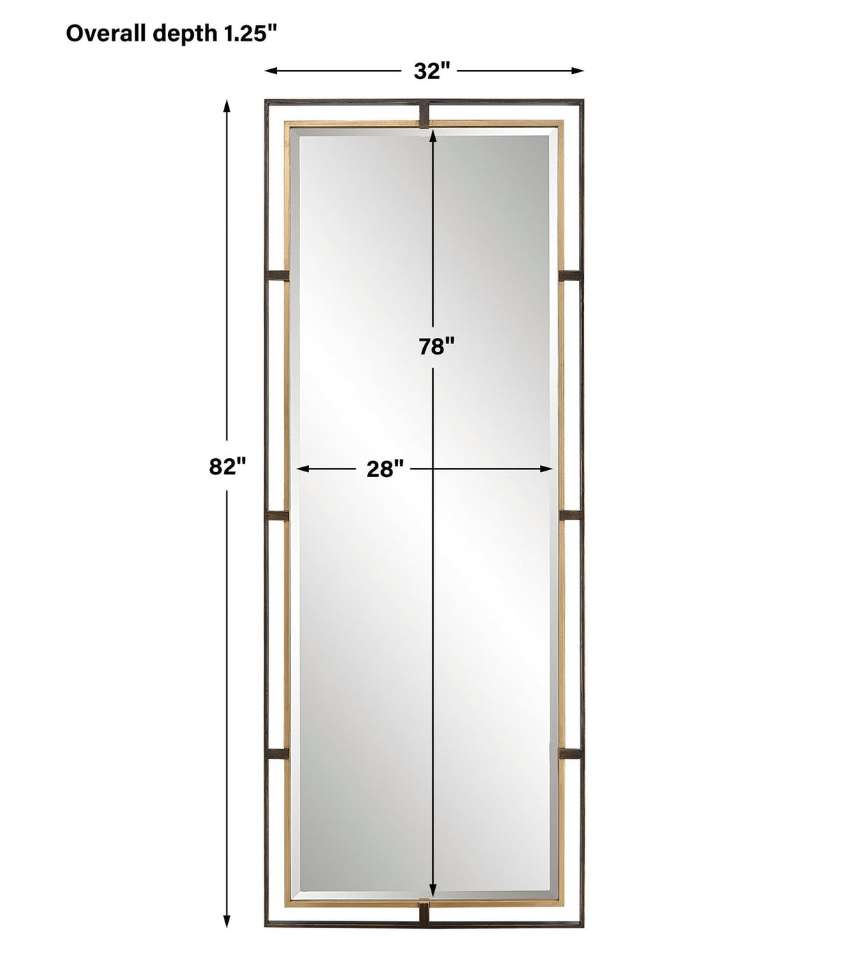 Carrizo Tall Bronze & Gold Mirror | Uttermost | Home Elegance USA