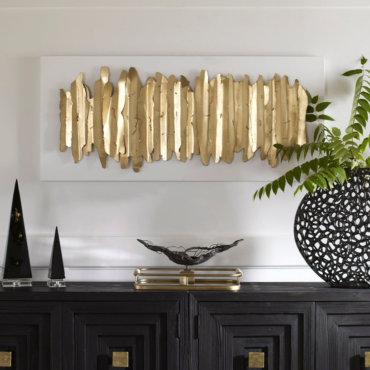 Uttermost Lev Gold Metal Wall Decor - Home Elegance USA