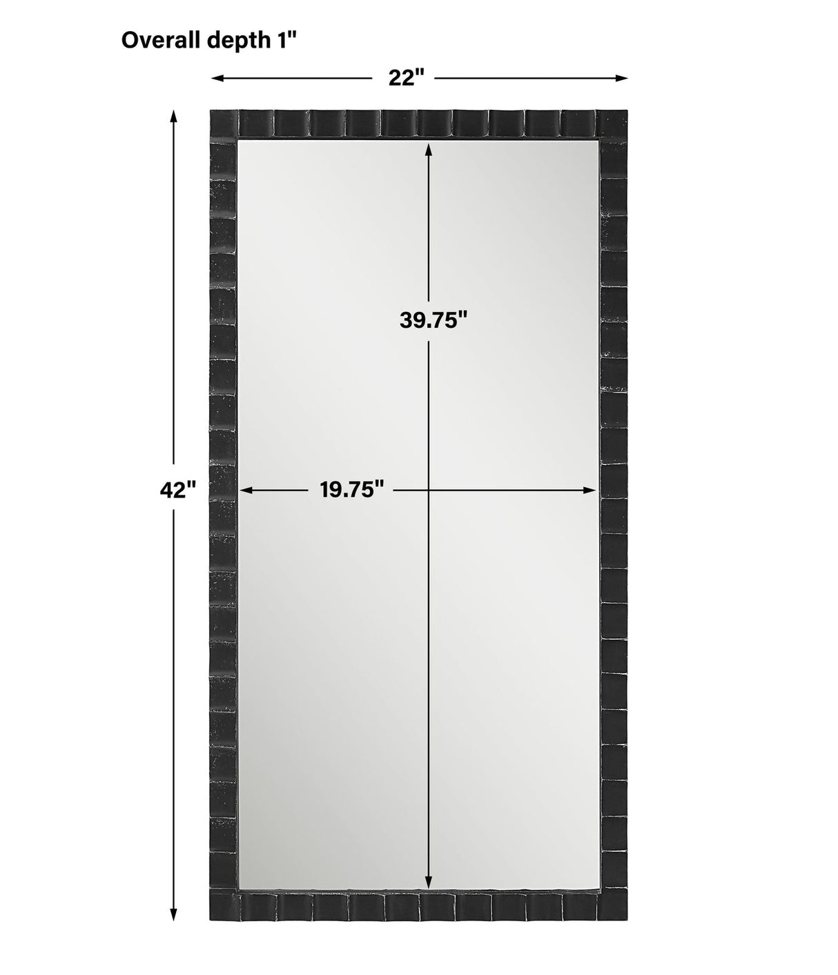 Dandridge Black Industrial Mirror | Uttermost | Home Elegance USA