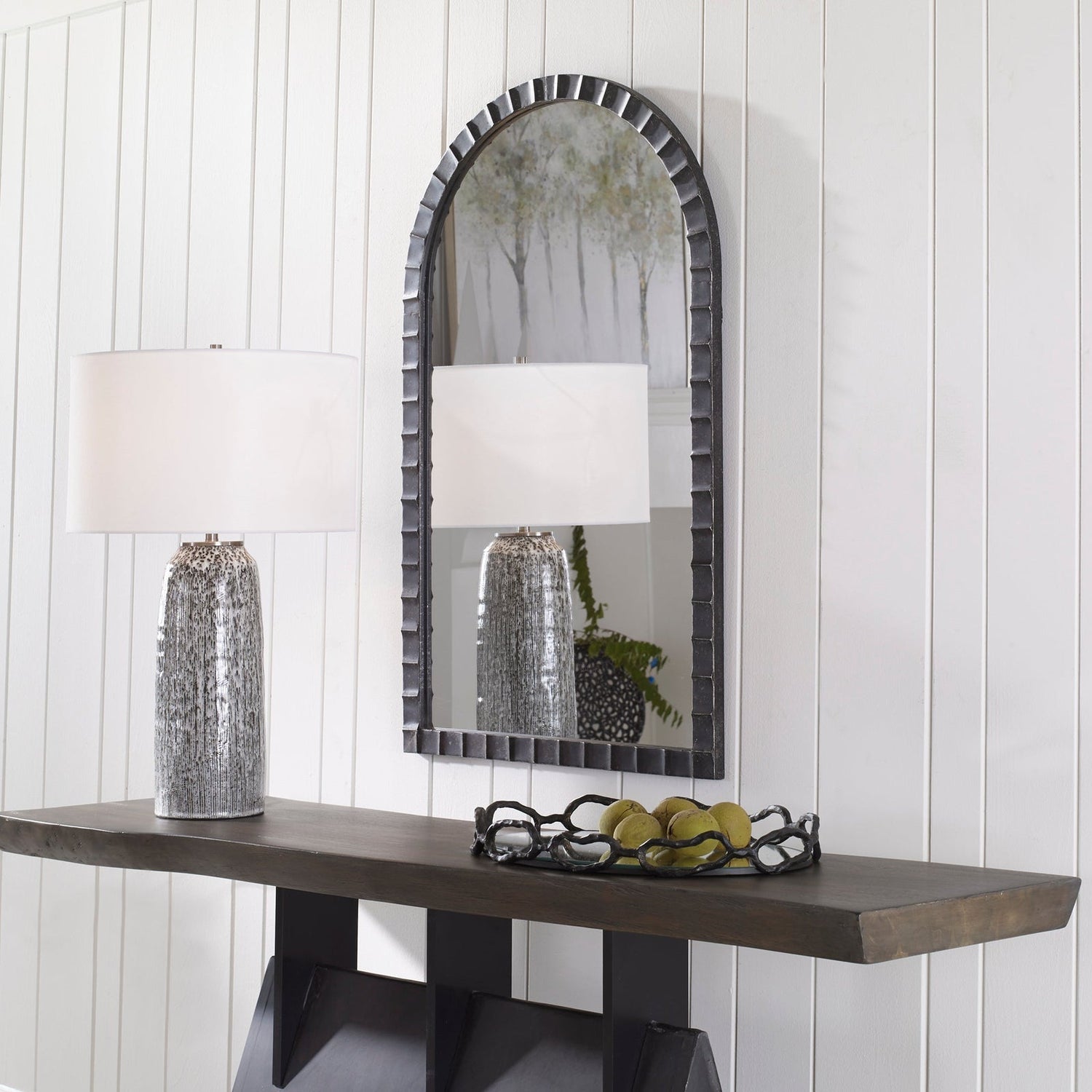 Dandridge Black Arch Mirror | Uttermost | Home Elegance USA