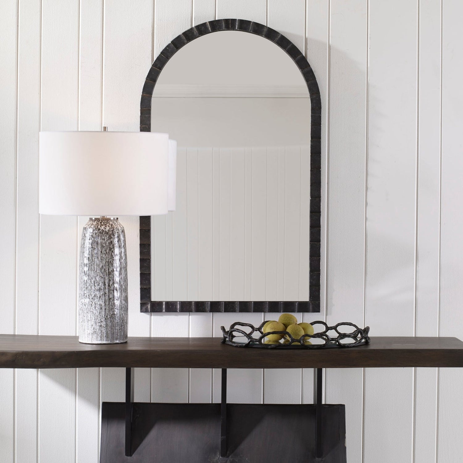 Dandridge Black Arch Mirror | Uttermost | Home Elegance USA