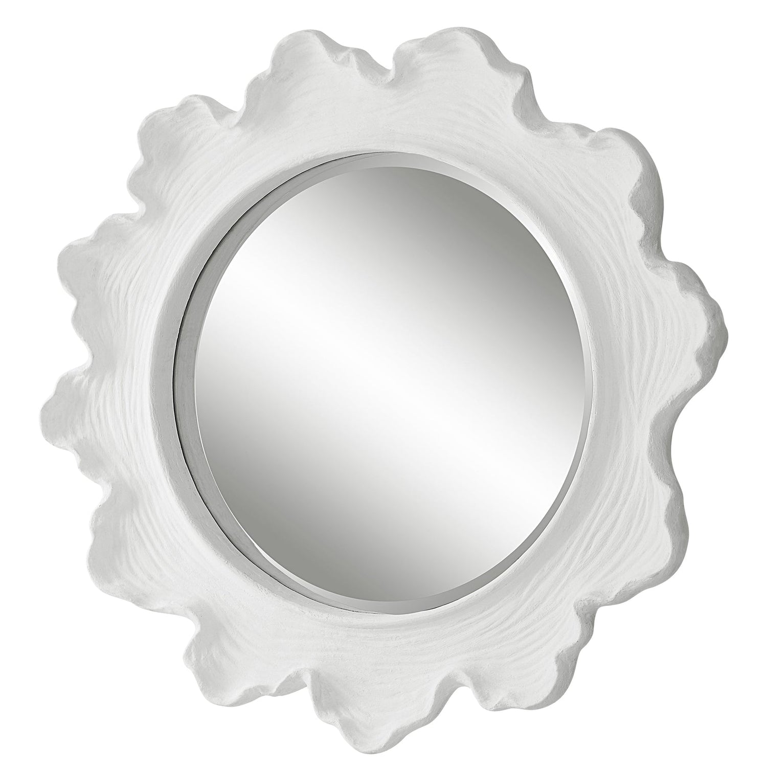 Uttermost Sea Coral White Round Mirror - Home Elegance USA