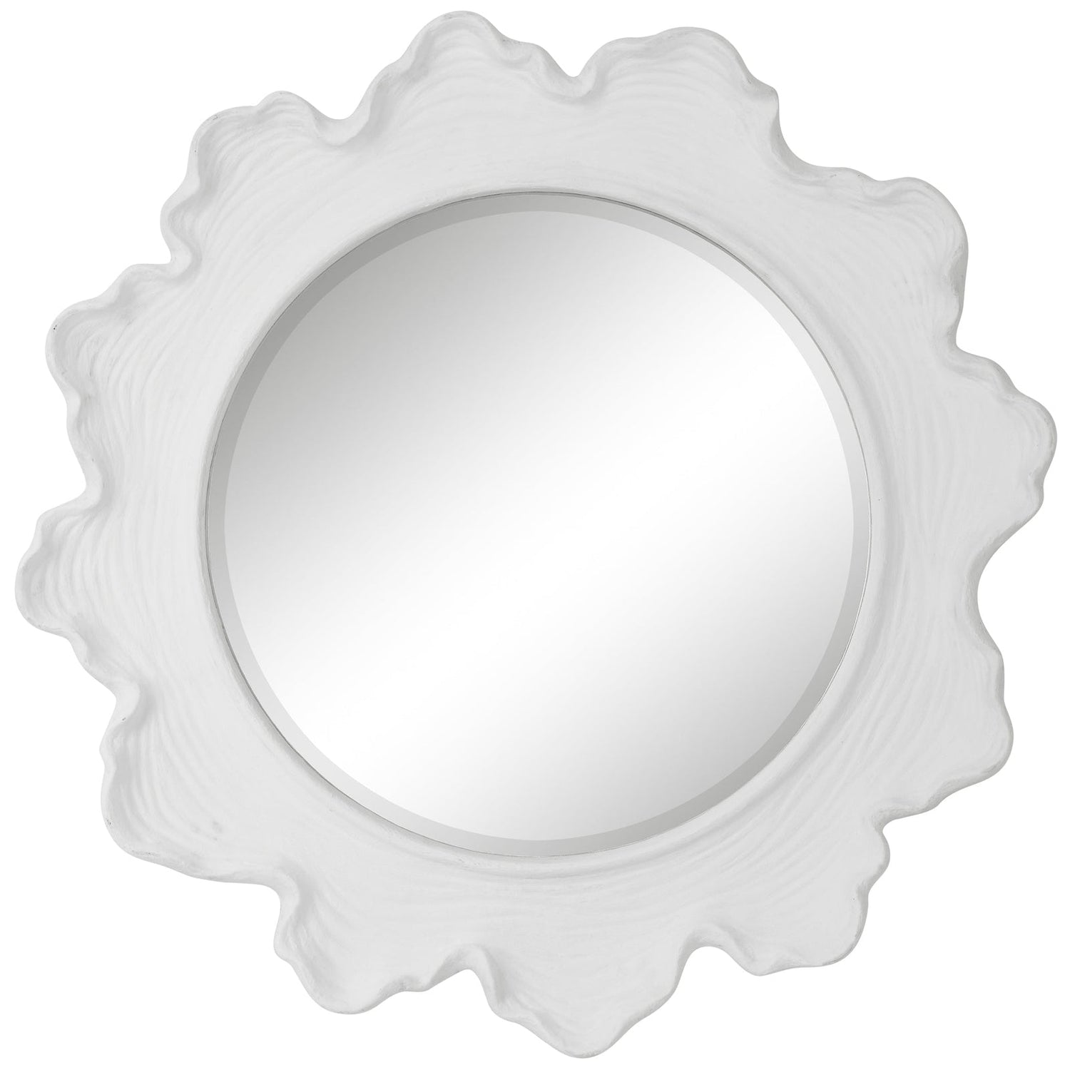 Uttermost Sea Coral White Round Mirror - Home Elegance USA