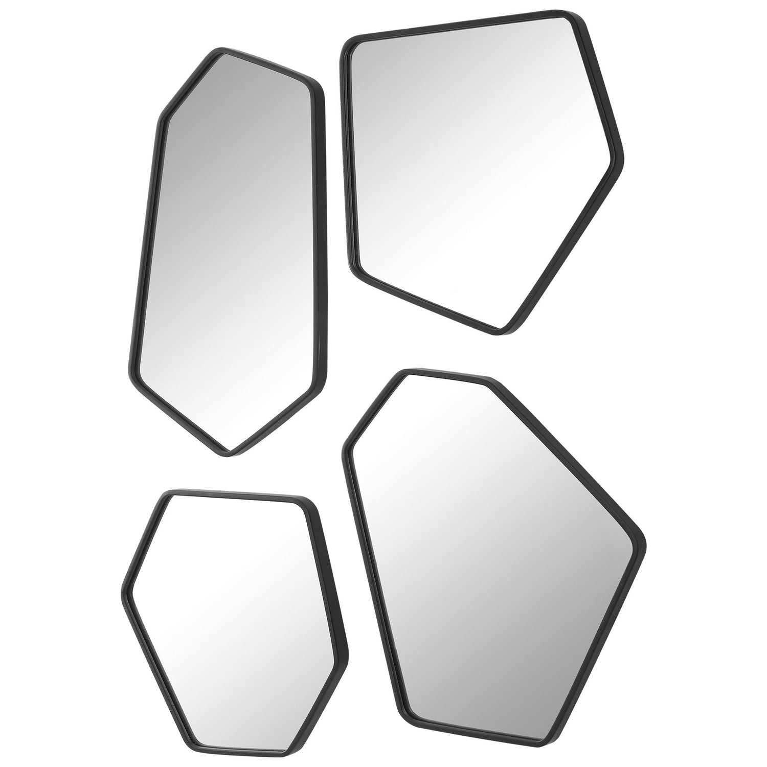 Uttermost Linneah Black Mirrors - Set Of 4 - Home Elegance USA