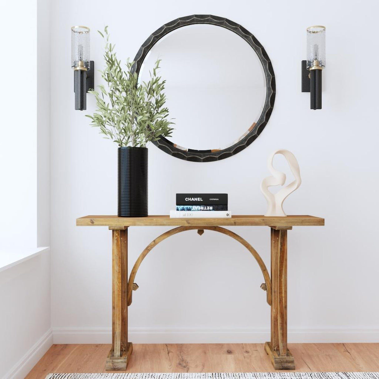 Uttermost Scalloped Edge Round Mirror - Home Elegance USA