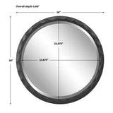 Uttermost Scalloped Edge Round Mirror - Home Elegance USA