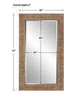 Uttermost Ranahan Rustic Farmhouse Mirror - Home Elegance USA