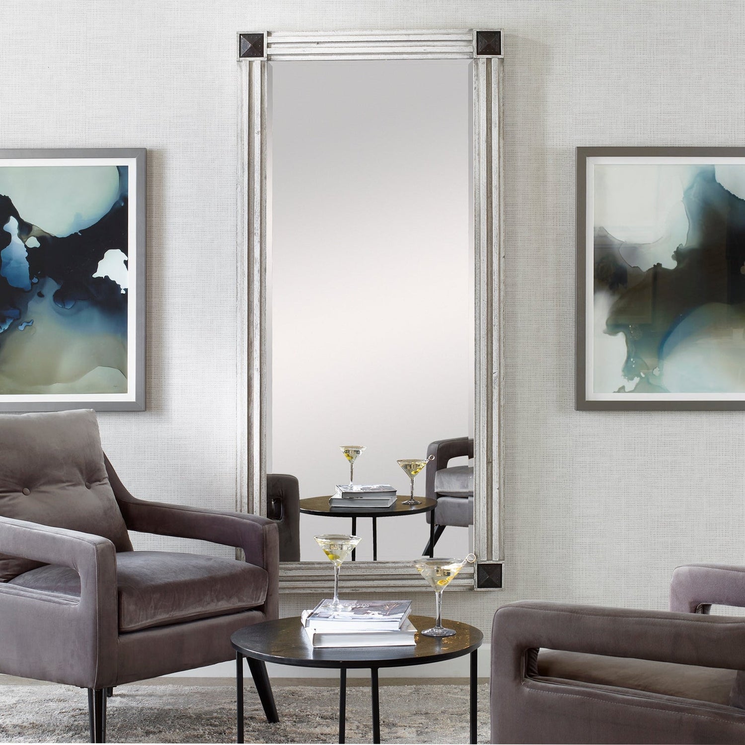 Uttermost Manor Distressed Oversized Mirror - Home Elegance USA