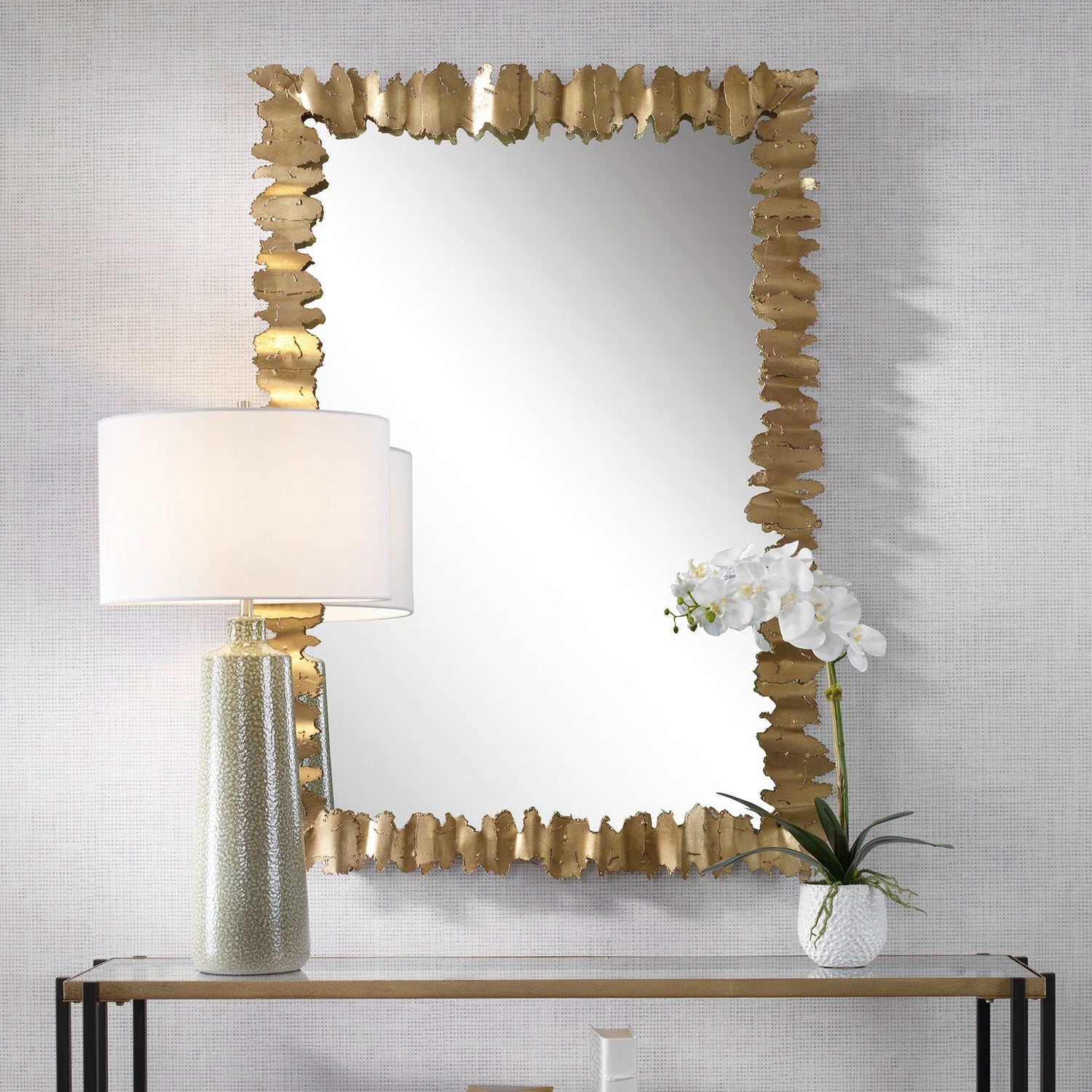 Uttermost Lev Antique Gold Mirror - Home Elegance USA