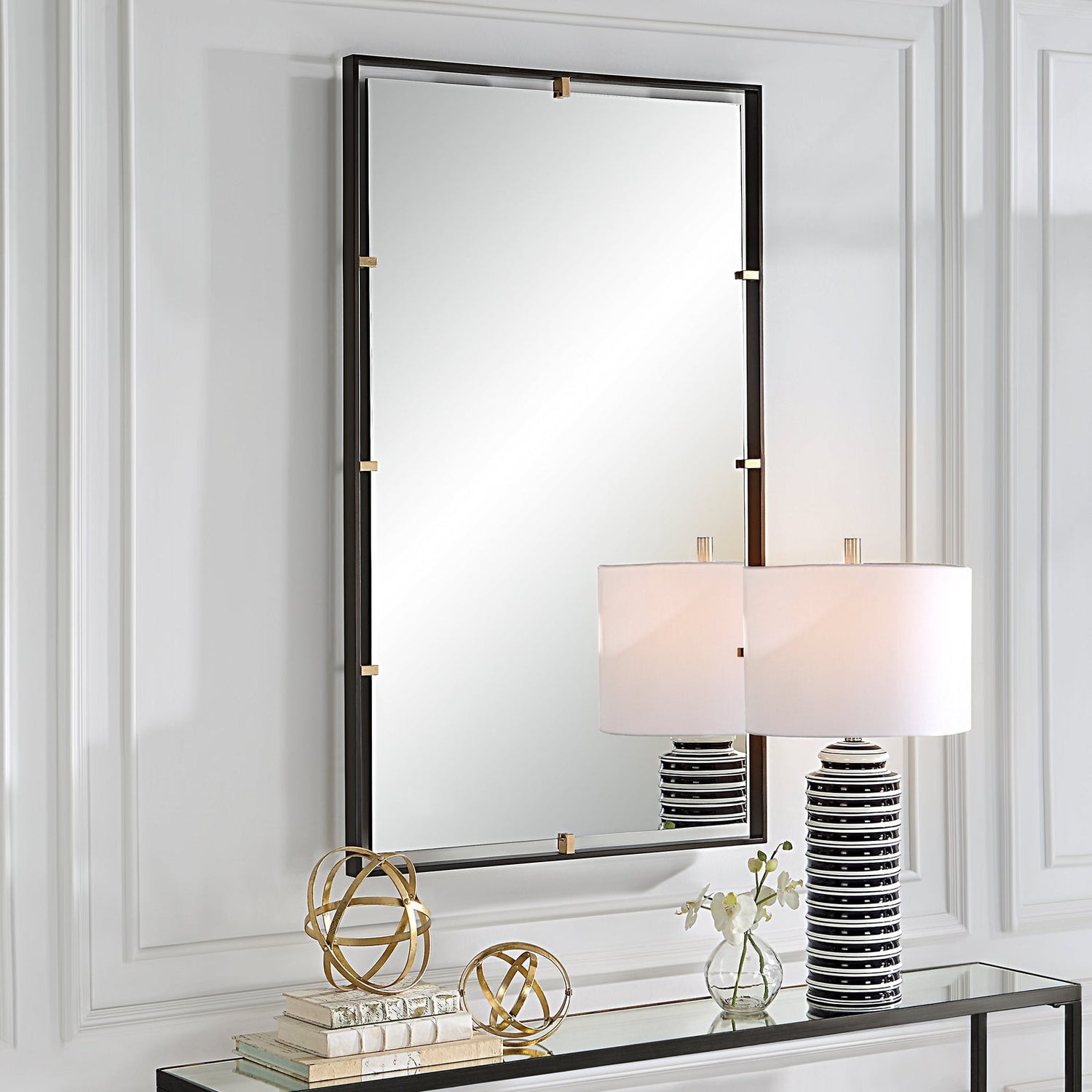 Uttermost Egon Rectangular Bronze Mirror - Home Elegance USA