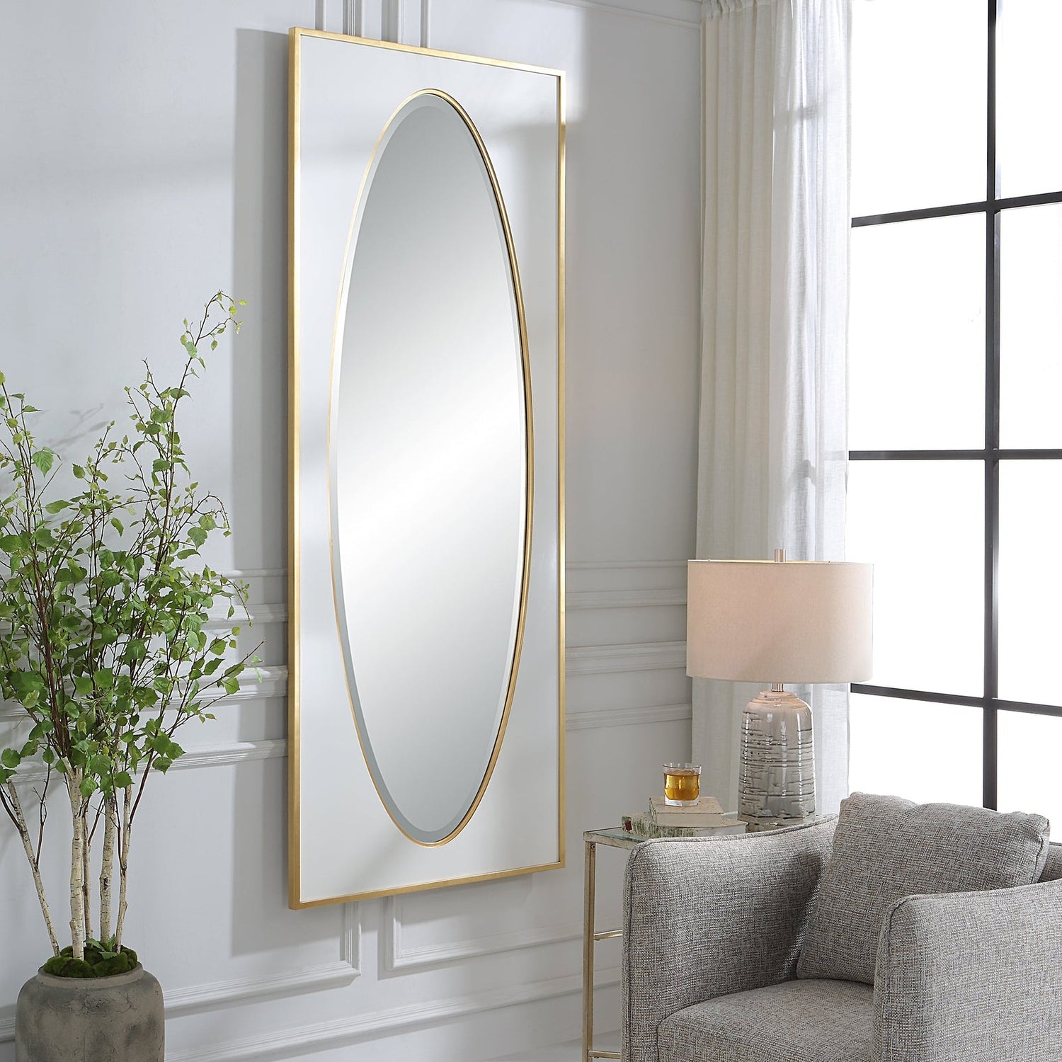 Danbury White Mirror | Uttermost | Home Elegance USA