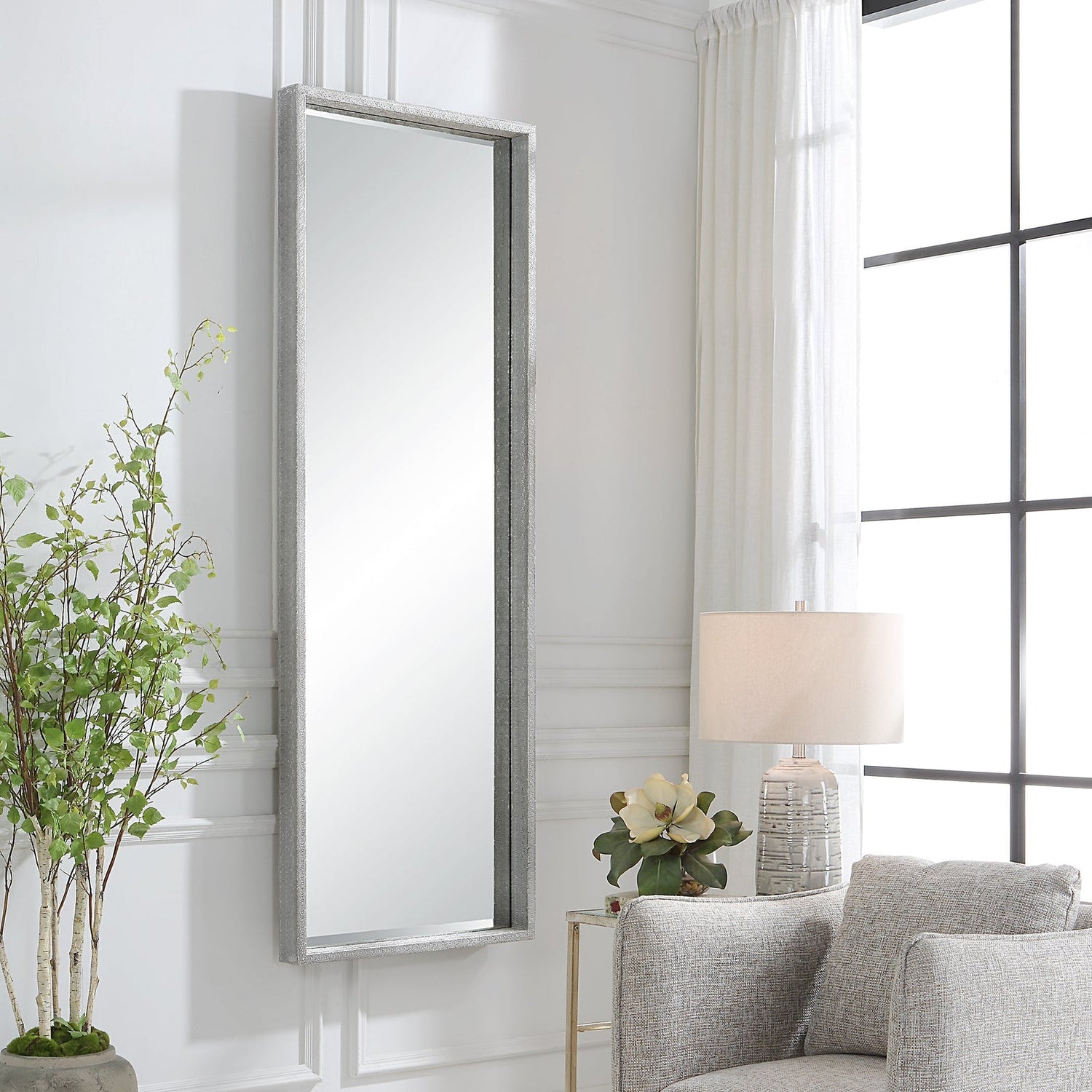 Uttermost Omega Oversized Silver Mirror - Home Elegance USA