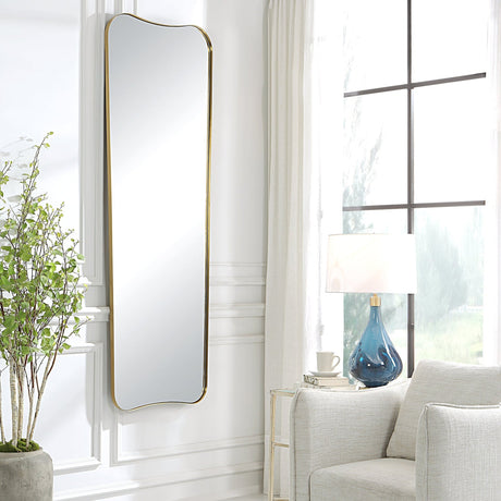 Belvoir Large Antique Brass Mirror | Uttermost | Home Elegance USA