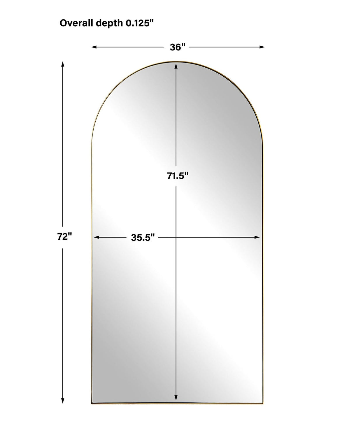 Crosley Antique Brass Arch Mirror | Uttermost | Home Elegance USA