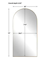 Crosley Antique Brass Arch Mirror | Uttermost | Home Elegance USA